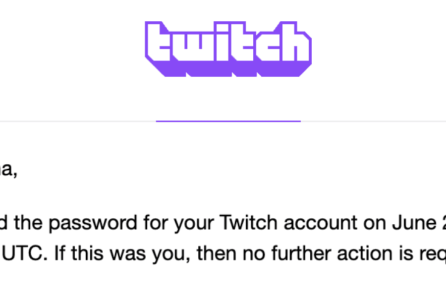 Twitch / Reset Password